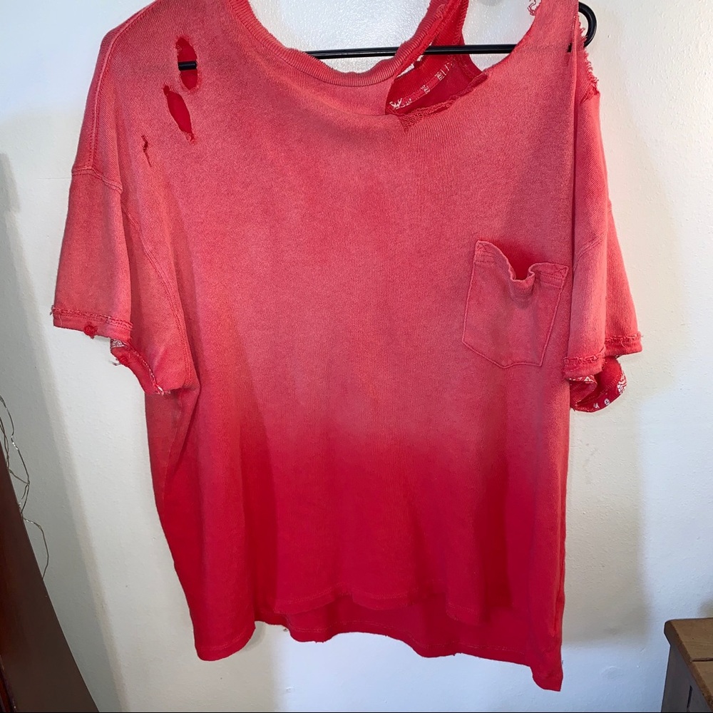 Oversized Free People Distressed Tee